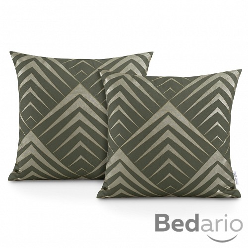 Sada povlaků na polštáře OXFORD PIRAMIDES 45x45 2 ks - Khaki