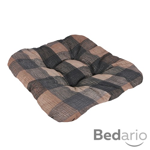 Sedák s provázky 40x40 Hnědošedá kostka