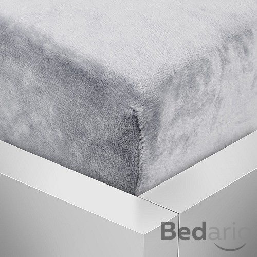 Mikroplyšové prostěradlo 220x200 Elegance - Světle šedá