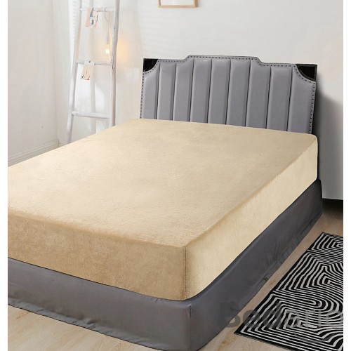 Mikroplyšové prostěradlo 90x200 Elegance - Světle Béžová