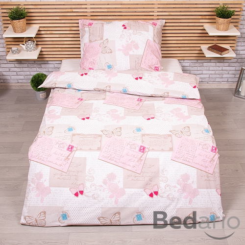 Bavlněné povlečení 140x200+70x90 Zamilované psaní