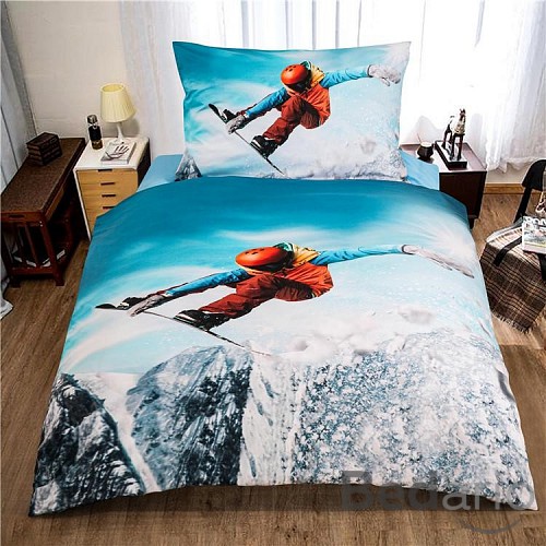 3D povlečení 140x200+70x90 Snowboard