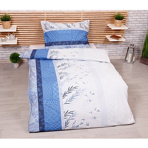 Bavlněné povlečení 140x200+70x90 Naďa modrá
