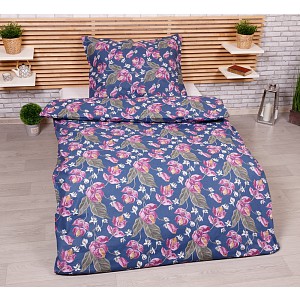 Prodloužené bavlněné povlečení 140x220+70x90 Nela fialová