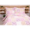 Francouzské bavlněné povlečení 220x200+2x70x90 Patchwork růžový