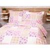 Francouzské bavlněné povlečení 220x200+2x70x90 Patchwork růžový