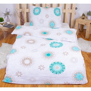 Krepové povlečení DELUXE 70x90 140x200 - Květinové mandaly