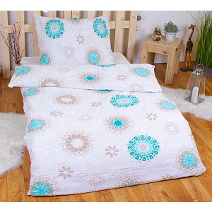 Krepové povlečení DELUXE 70x90 140x200 - Květinové mandaly