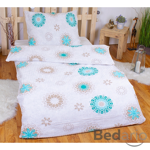 Krepové povlečení DELUXE 70x90 140x200 - Květinové mandaly