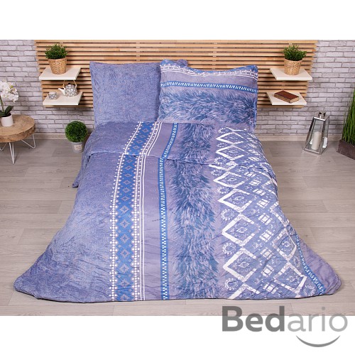Francouzské mikroplyšové povlečení Premium 220x200+2x70x90 Orient blue