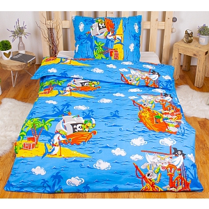 Bavlněné povlečení 140x200+70x90 Piráti