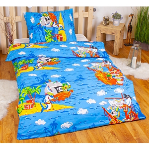Bavlněné povlečení 140x200+70x90 Piráti