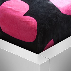 Mikroplyšové prostěradlo 90x200 Pictures - Srdce