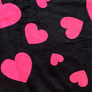 Mikroplyšové prostěradlo 90x200 Pictures - Srdce