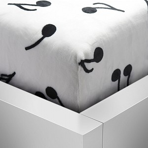 Mikroplyšové prostěradlo 90x200 Pictures - Noty