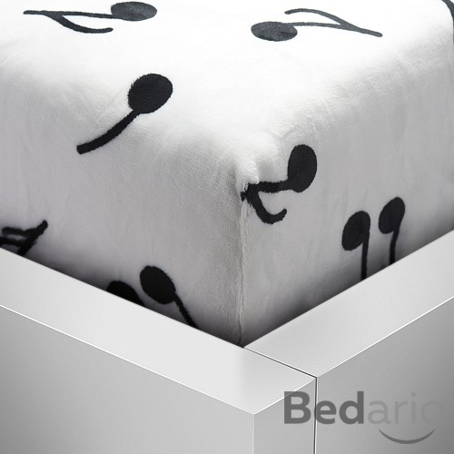 Mikroplyšové prostěradlo 90x200 Pictures - Noty