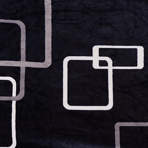 Mikroplyšové prostěradlo 90x200 Pictures - Čtverce černobílé