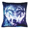 Set 3D povlak 45x45 - Blue wolf + polštář