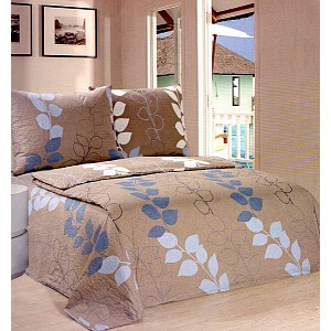 Francouzské povlečení Mikrokrep 220x200+2x70x90 Listy