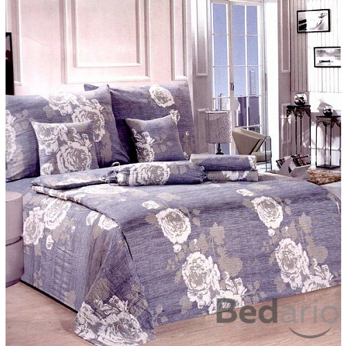 Francouzské povlečení Mikrokrep 220x200+2x70x90 Bílé růže