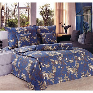 Osmidílná sada povlečení Mikrokrep 140x200 70x90 Královské listy