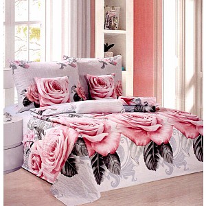 Osmidílná sada povlečení Mikrokrep 140x200 70x90 Růže