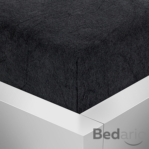 Froté prostěradlo 160x200 Premium - Černá