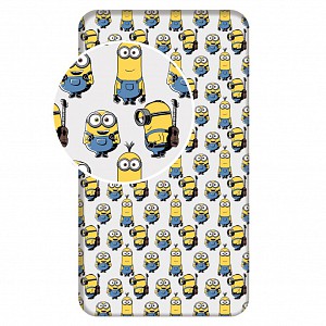 Dětské bavlněné prostěradlo 90x200 Mimoni I.