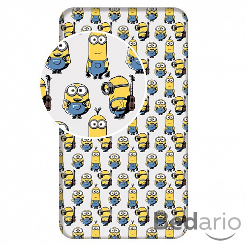 Dětské bavlněné prostěradlo 90x200 Mimoni I.