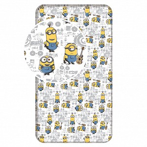 Dětské bavlněné prostěradlo 90x200 Mimoni II.