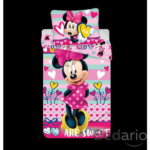 Dětské povlečení z mikrovlákna Minnie Sweet 140x200+70x90