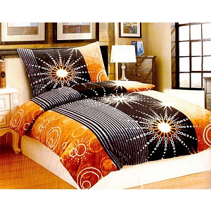 Mikroplyšové povlečení Premium 140x200+70x90 Černé slunce