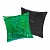 Set povlak na polštářek s flitry 40x40 Zelená/Černá + polštář