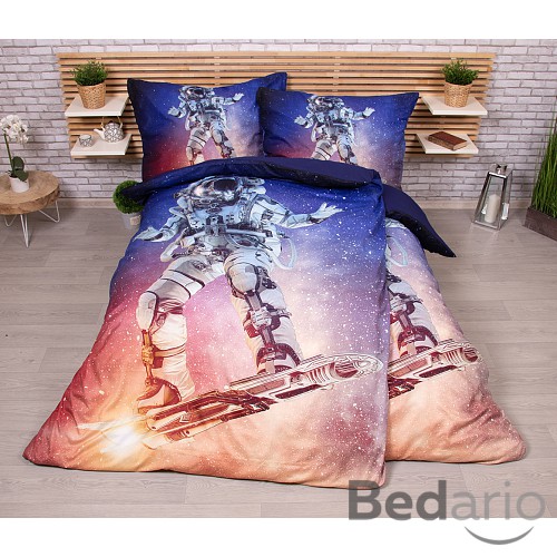 Zvýhodněná sada 3D povlečení na dvě lůžka 140x200+70x90 Astronaut