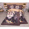Zvýhodněná sada 3D povlečení na dvě lůžka 140x200+70x90 Thunder lion