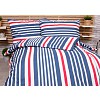 Zvýhodněná sada RANFORCE Bavlněného povlečení na dvě klasická lůžka - Pruhy modré