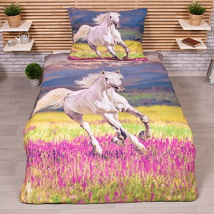 3D povlečení 140x200+70x90 Happy horse