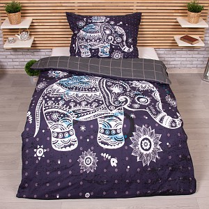 3D povlečení 140x200+70x90 Elephant