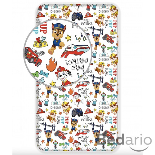 Dětské bavlněné prostěradlo 90x200 Tlapková patrola Pup Pup Boogie