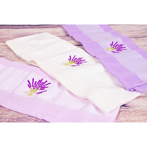 Lavender dárkový set - vaflové utěrky 3ks