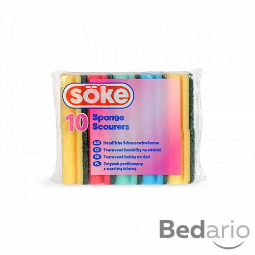 Söke Tvarovaná Houbička na nádobí 10 ks