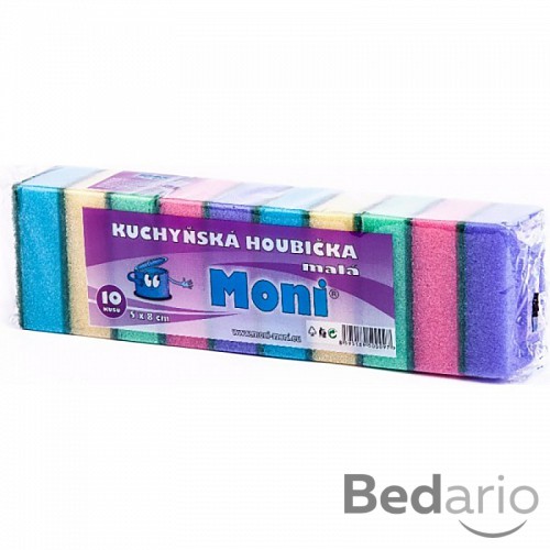 Moni houbička na nádobí s drátěnkou 10 ks