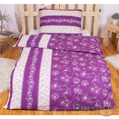 Bavlněné povlečení 140x200+70x90 Purple