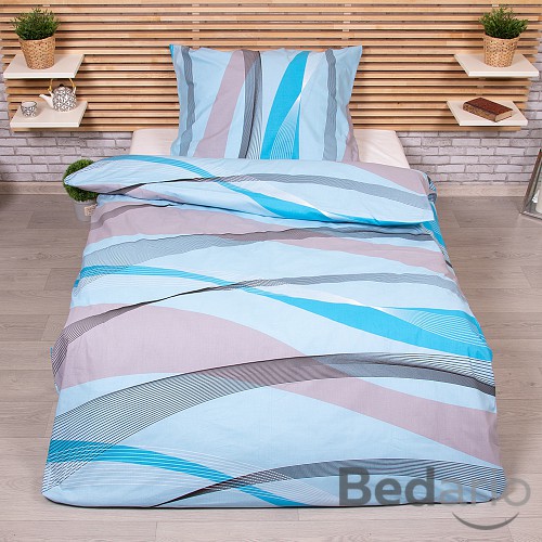 Bavlněné povlečení 140x200+70x90 Sahara tyrkys