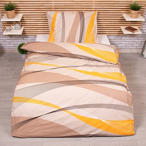 Bavlněné povlečení 140x200+70x90 Sahara oranžová