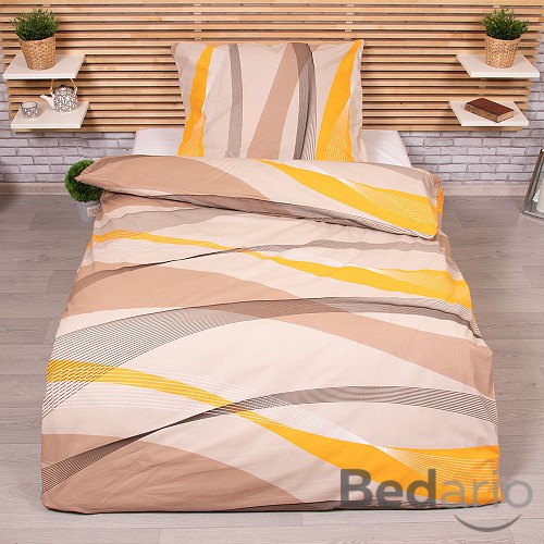 Bavlněné povlečení 140x200+70x90 Sahara oranžová