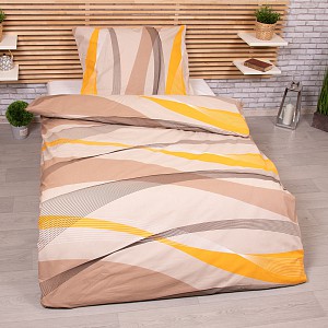 Bavlněné povlečení 140x200+70x90 Sahara oranžová