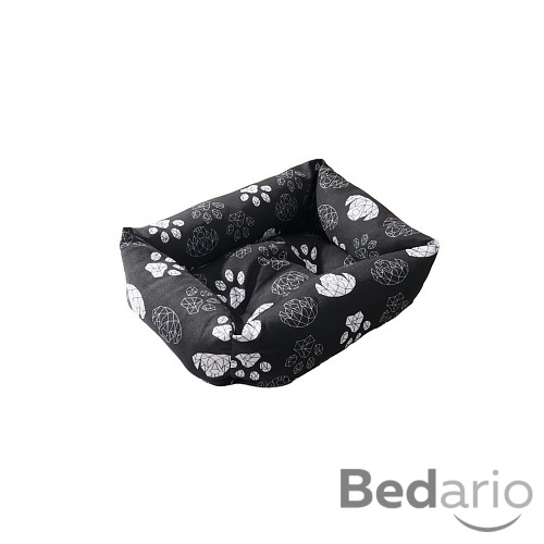 Hranatý pelech pro psa Davidog malý 55x42x13 - Černo-bílý pejsek