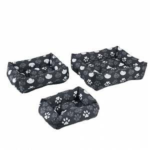 Hranatý pelech pro psa Davidog malý 55x42x13 - Černo-bílý pejsek