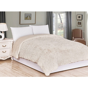 Luxusní deka s dlouhým vlasem 150x200 - Béžová